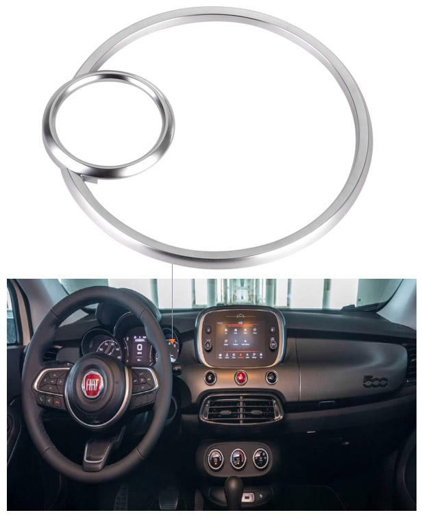ABS Matt Chrome Plated Automotive Cluster Ring