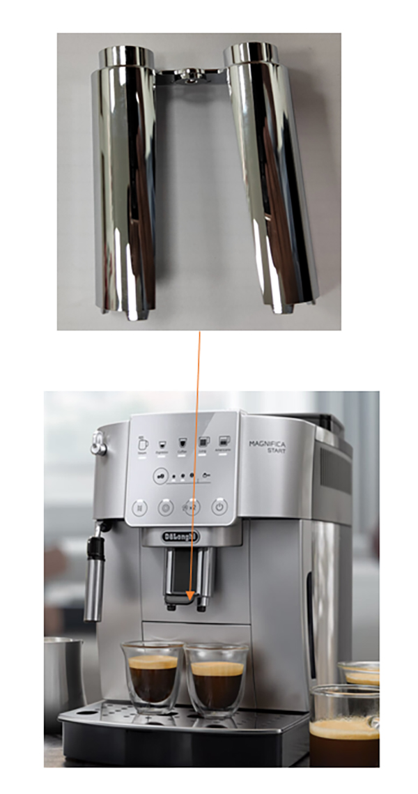Coffee machine cover chromed1